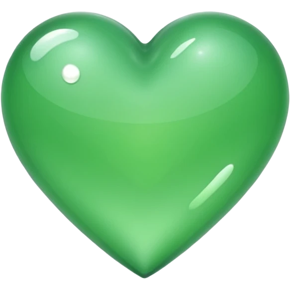 green heart with a water droplet emoji