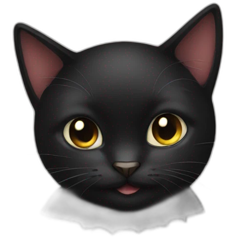 Black cat with bow emoji