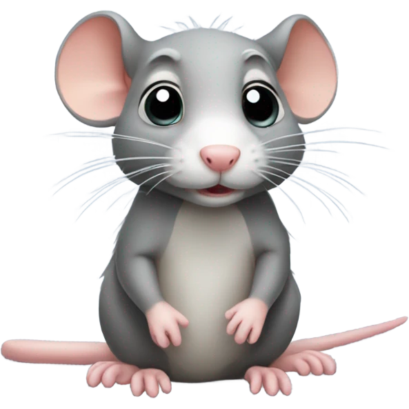 Cute rat sitting upright emoji