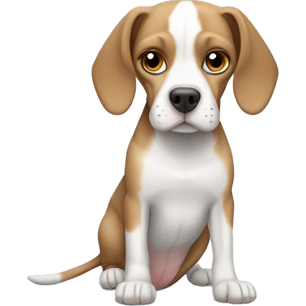 beagle and gray sphynx emoji