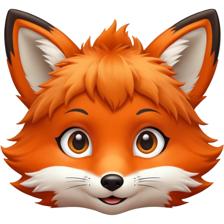happy fox kid avatar with big eyes emoji