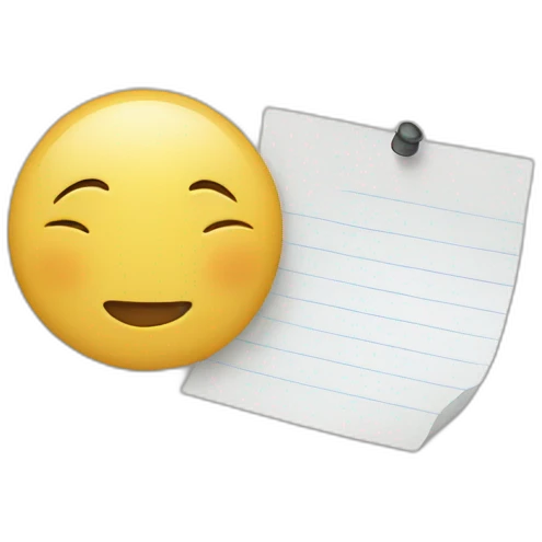 Paper and note emoji