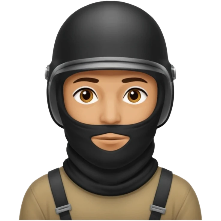 
Iraqi man soldier in helmet and balaclava emoji