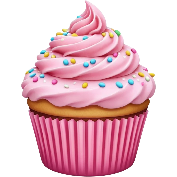 Cupcake with pink icing emoji