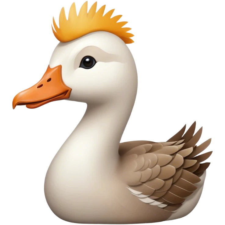 a goose cutting hair  emoji