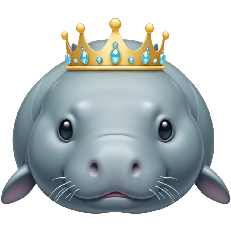 Manatee looking like a diva emoji
