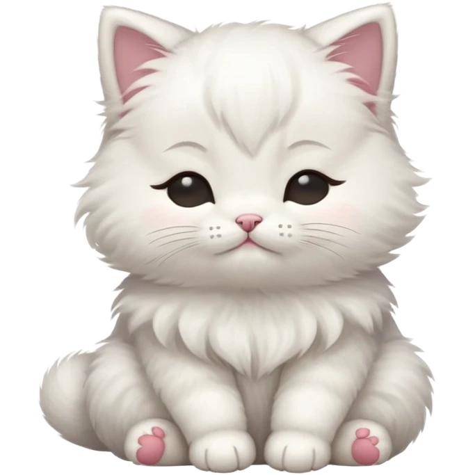 Meimei kitten sitting with eyes closed emoji