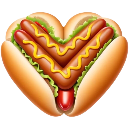 hot dog heart emoji