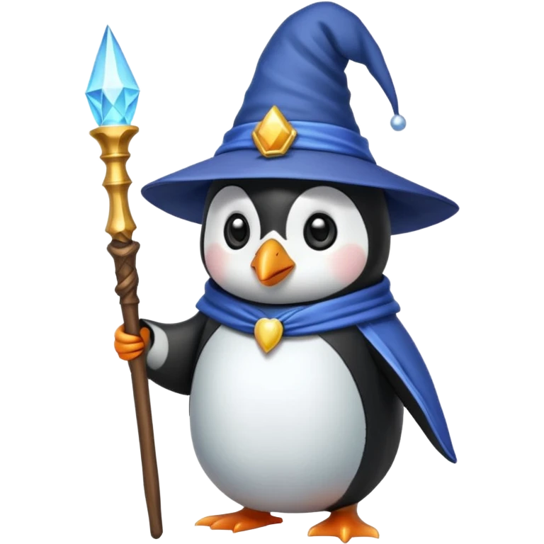 A penguin wizard. emoji