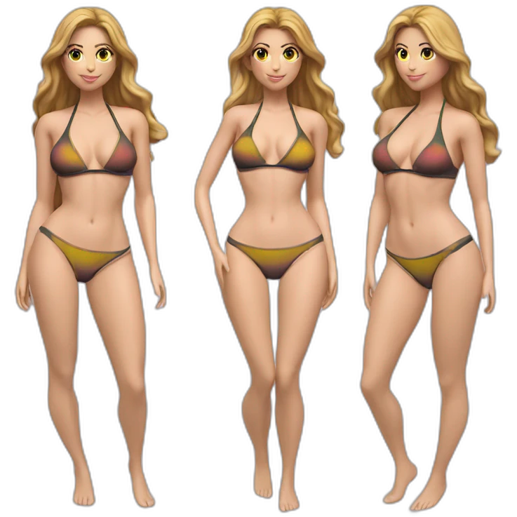 Sexy pose soft-fit Caucasian woman bikini (beach body) bed emoji