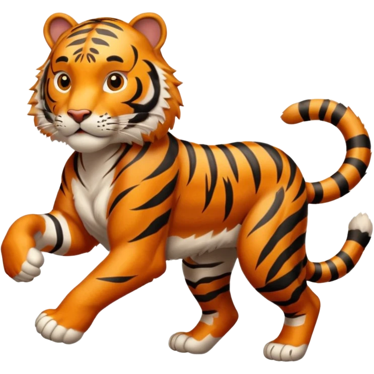 High resolution of a runnig tigar emoji
