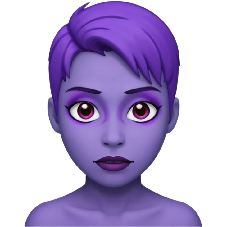 Lustful purple goo face for  emoji