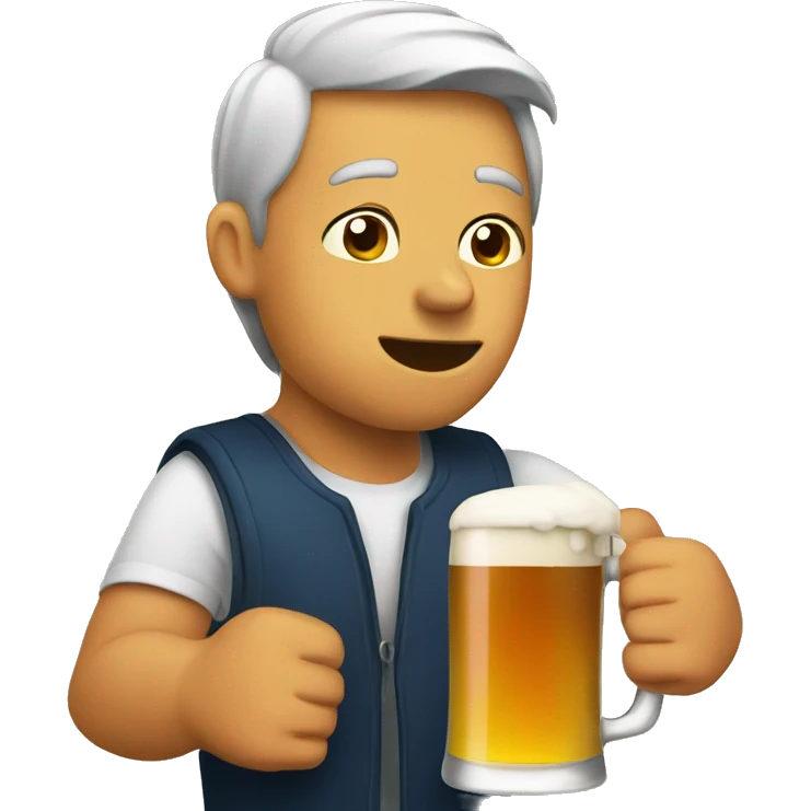 Beer drinking beer emoji