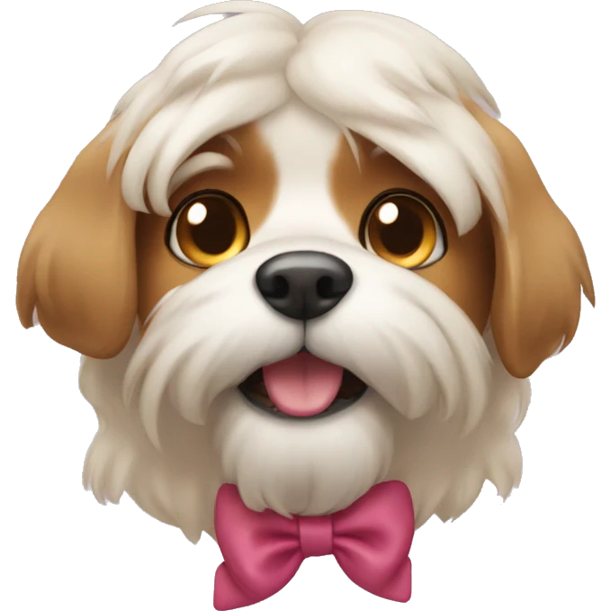 Bow with a dog face emoji