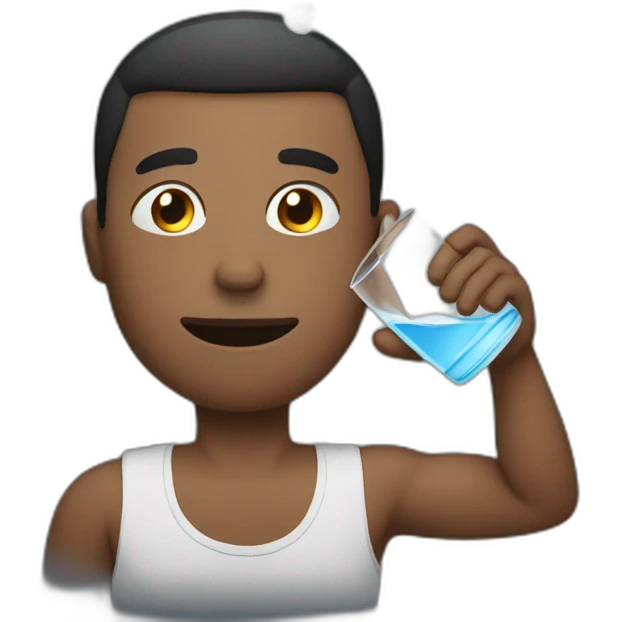 Man drink water emoji