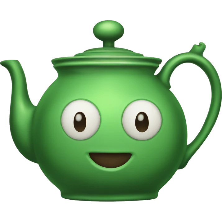 Green vintage teapot emoji