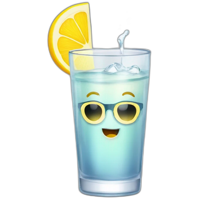 botella de vodka con lentes tomando el sol emoji
