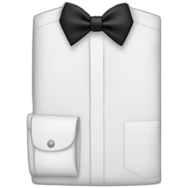 White shirt with a black tie emoji