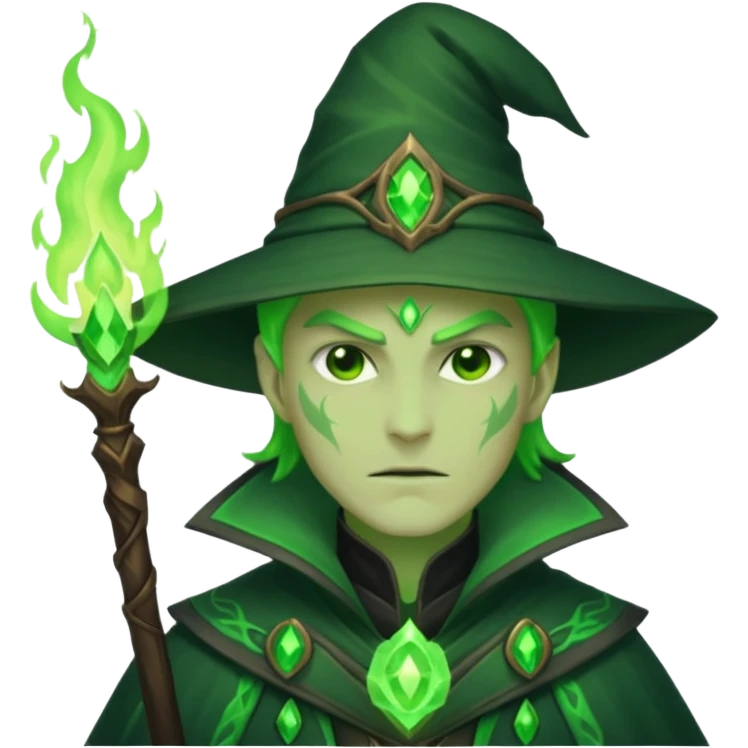 green fire warlock emoji
