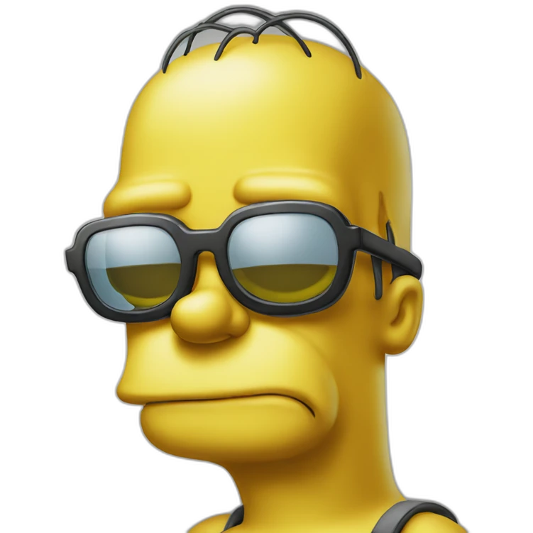 Simpson with sunglasses emoji