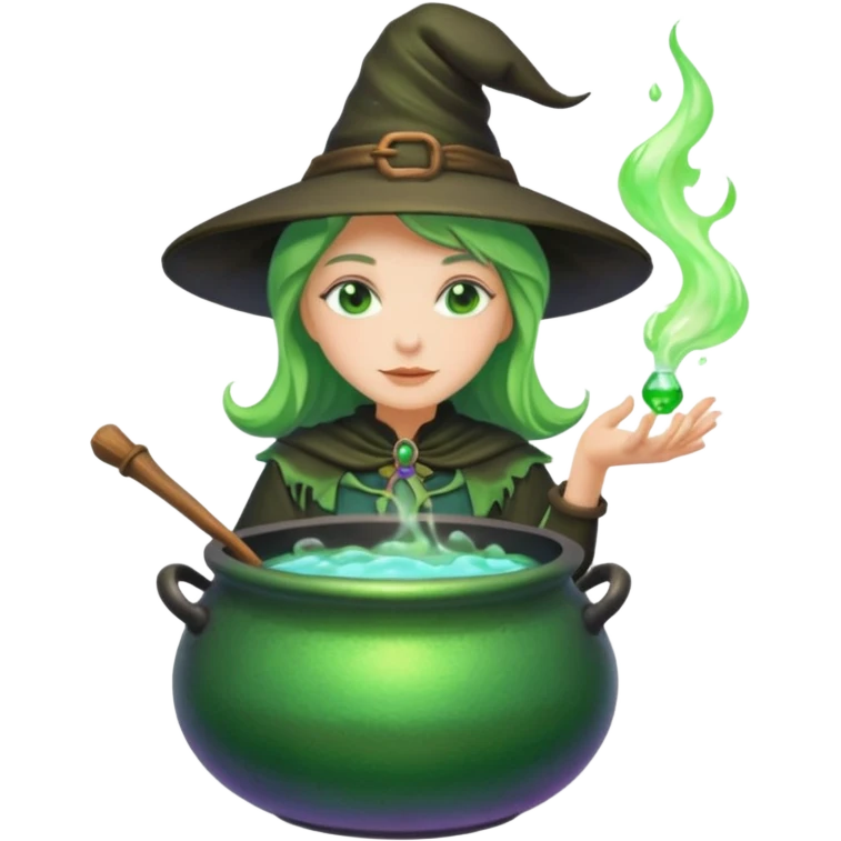 green witch cooking potion emoji