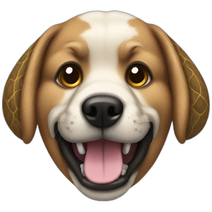 dog with of snake fur emoji