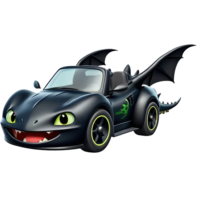 Toothless the dragon as a car  emoji