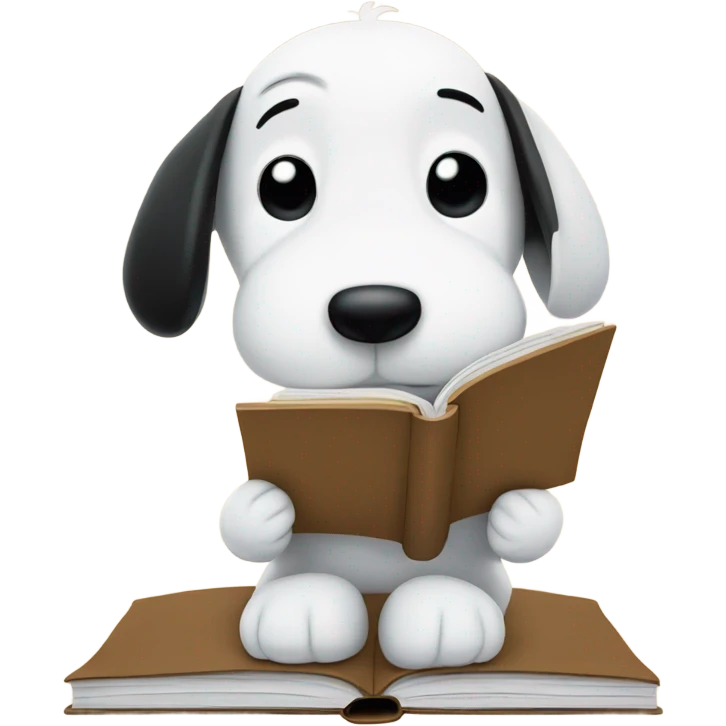 snoopy studying  emoji