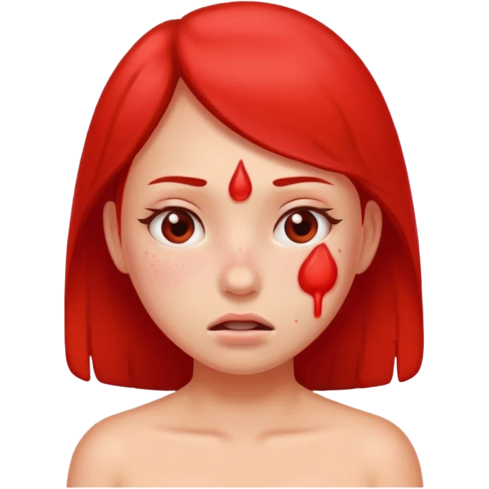 pimple sleeping on girls skin emoji