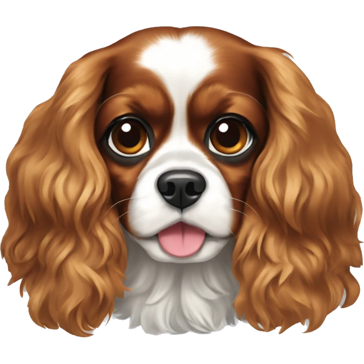 Christmas cavalier king charles spaniel  emoji