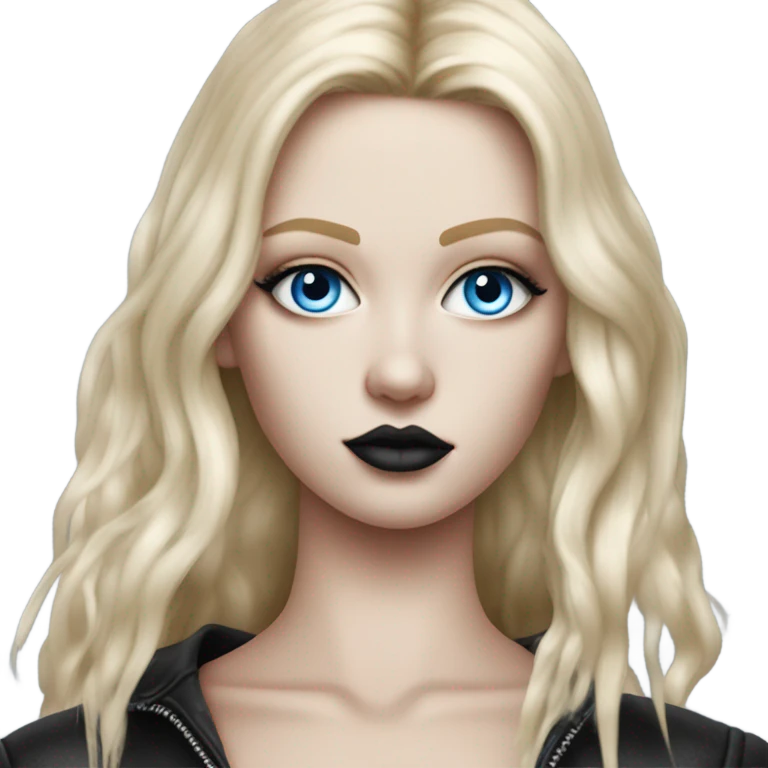 hyper realistic goth blonde blue eyes victoria secret model emoji