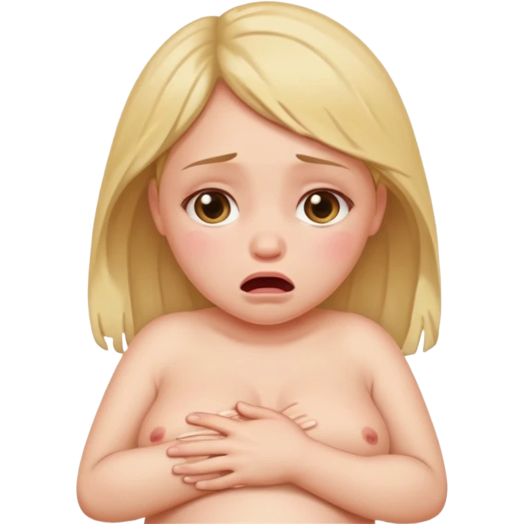 Pregnant nude girl crying emoji