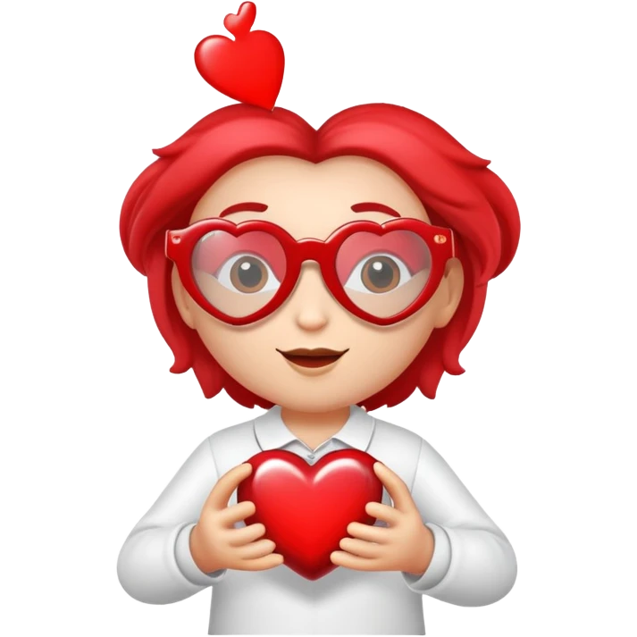 love heart wearing love glasses casting a love spell emoji