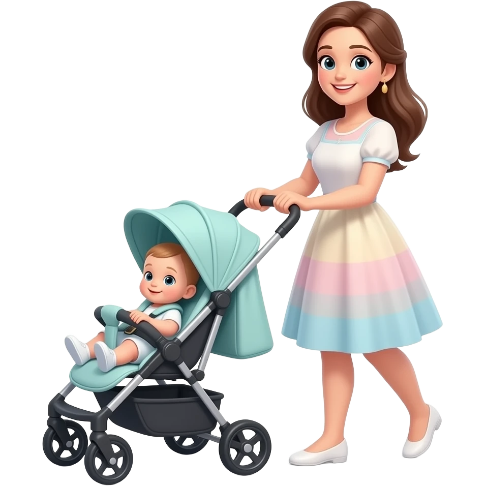 MOM PUSHING STROLLER emoji