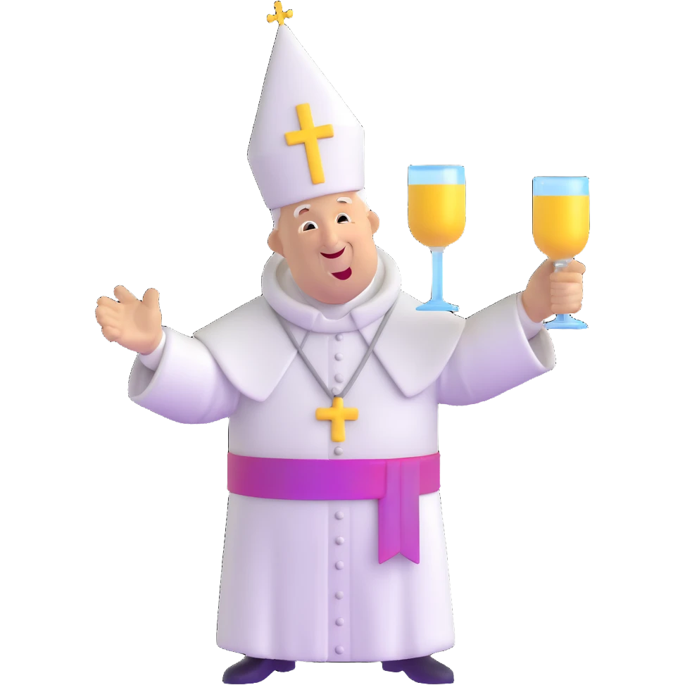 pope partying emoji