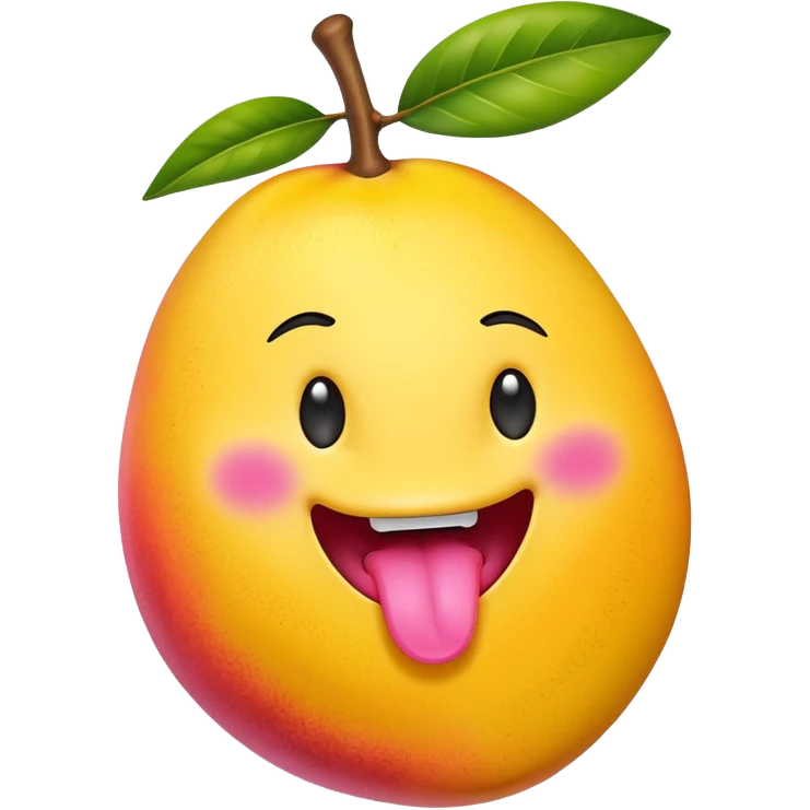 Mango sticking out tongue emoji