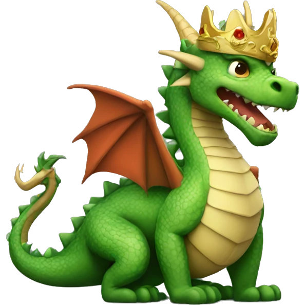 Dragon with crown  emoji