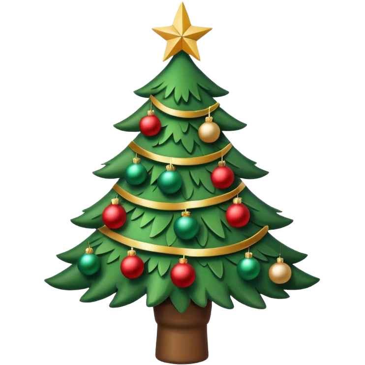 Happy Christmas tree emoji