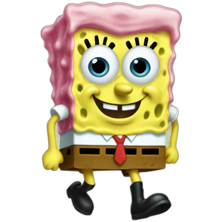 SpongeBob leaving emoji