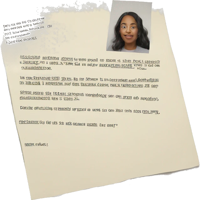 Letter with photo emoji