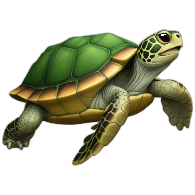 Tortue sur chat emoji