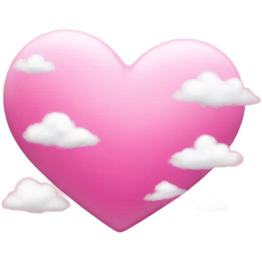 Pink heart with clouds  emoji