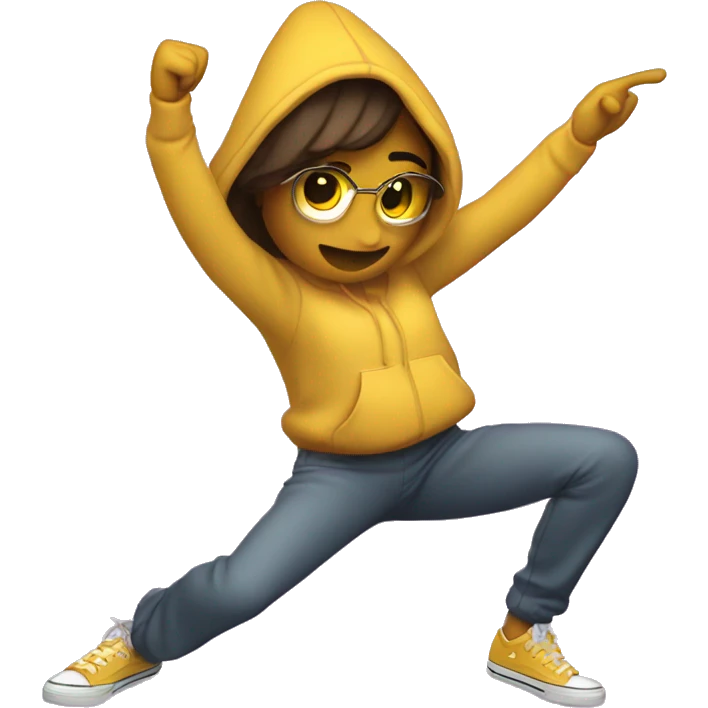chica rizada haciendo el DAB aesthetic  emoji