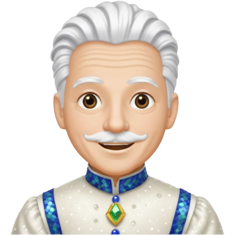 Servant Boq from The Wizard of Oz with white hair, white sequin outfit emoji