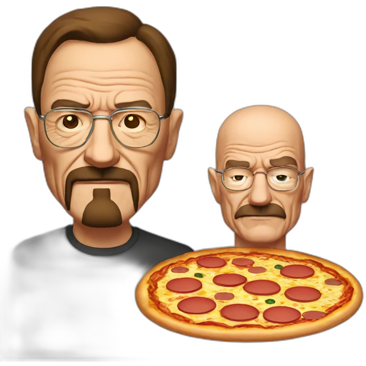 Walter White and pizza emoji