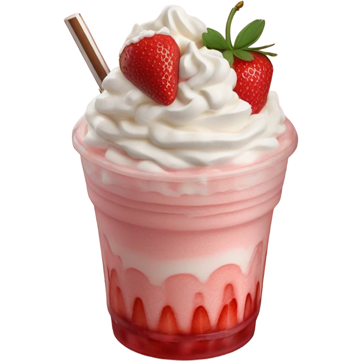 Strawberry frappe emoji