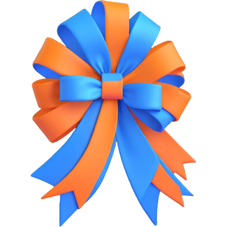 blue ribbon emoji