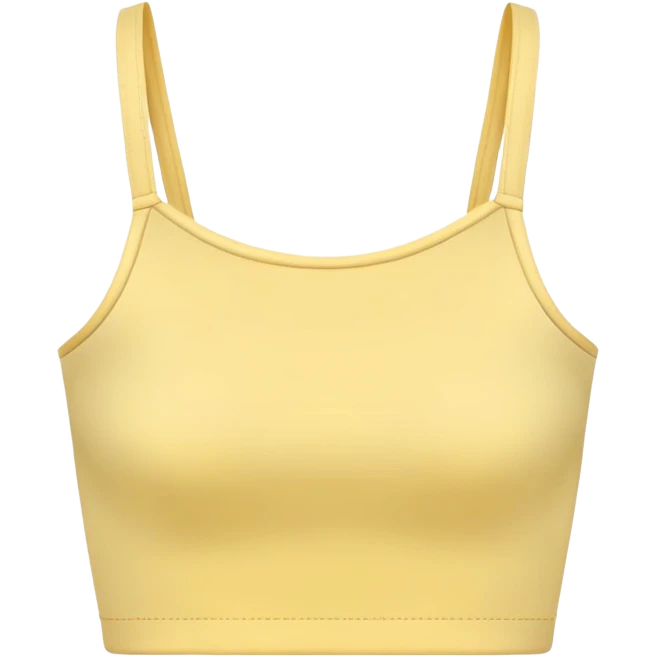 super realistic pale yellow crop top emoji
