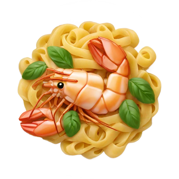 shrimp pasta emoji
