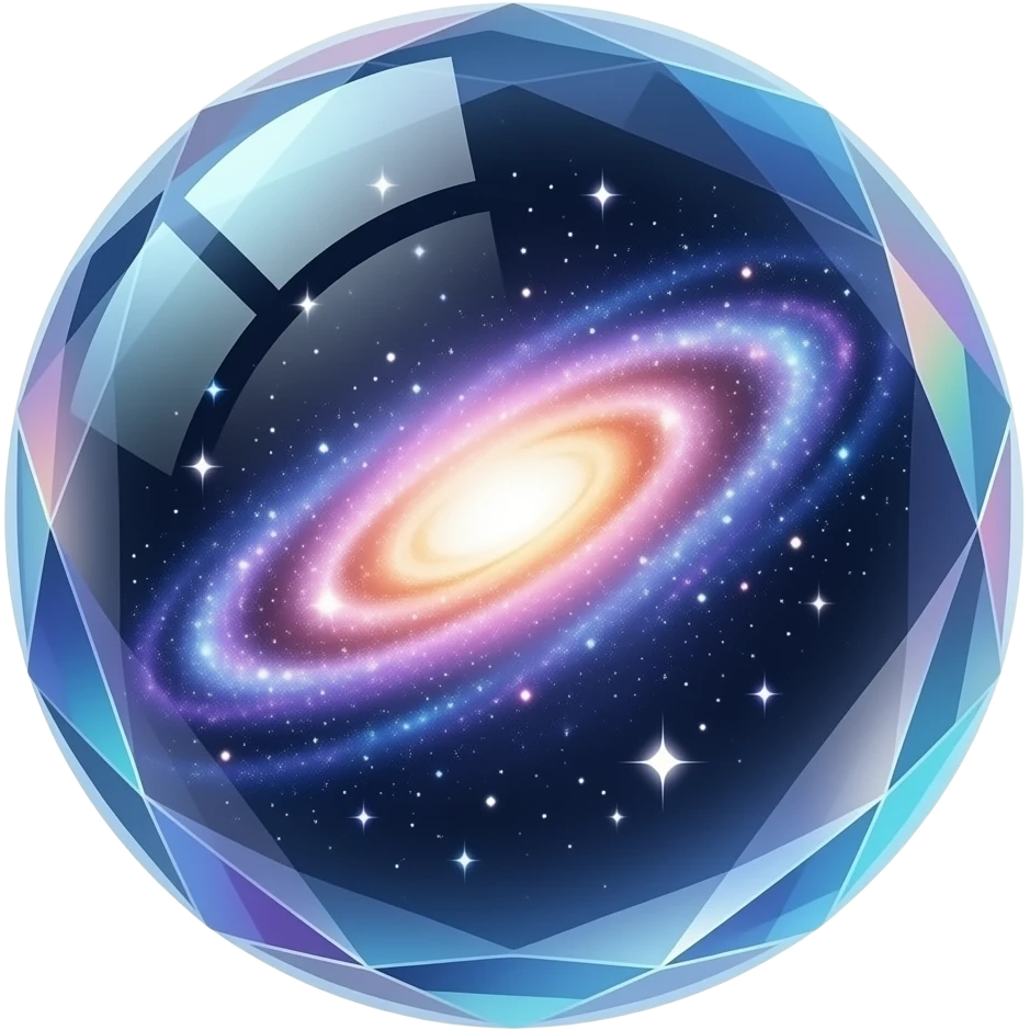 Sparkly Nebula galaxy crystal orb emoji